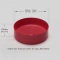 Ceramic Circular Vessel Bathroom Sink Art Sink Red Ceramic