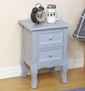 Set Nightstands Bedroom, Simple Wooden Bedside Table Night Stand With Drawer And Storage Basket Household Gray Gray Solid Wood Mdf