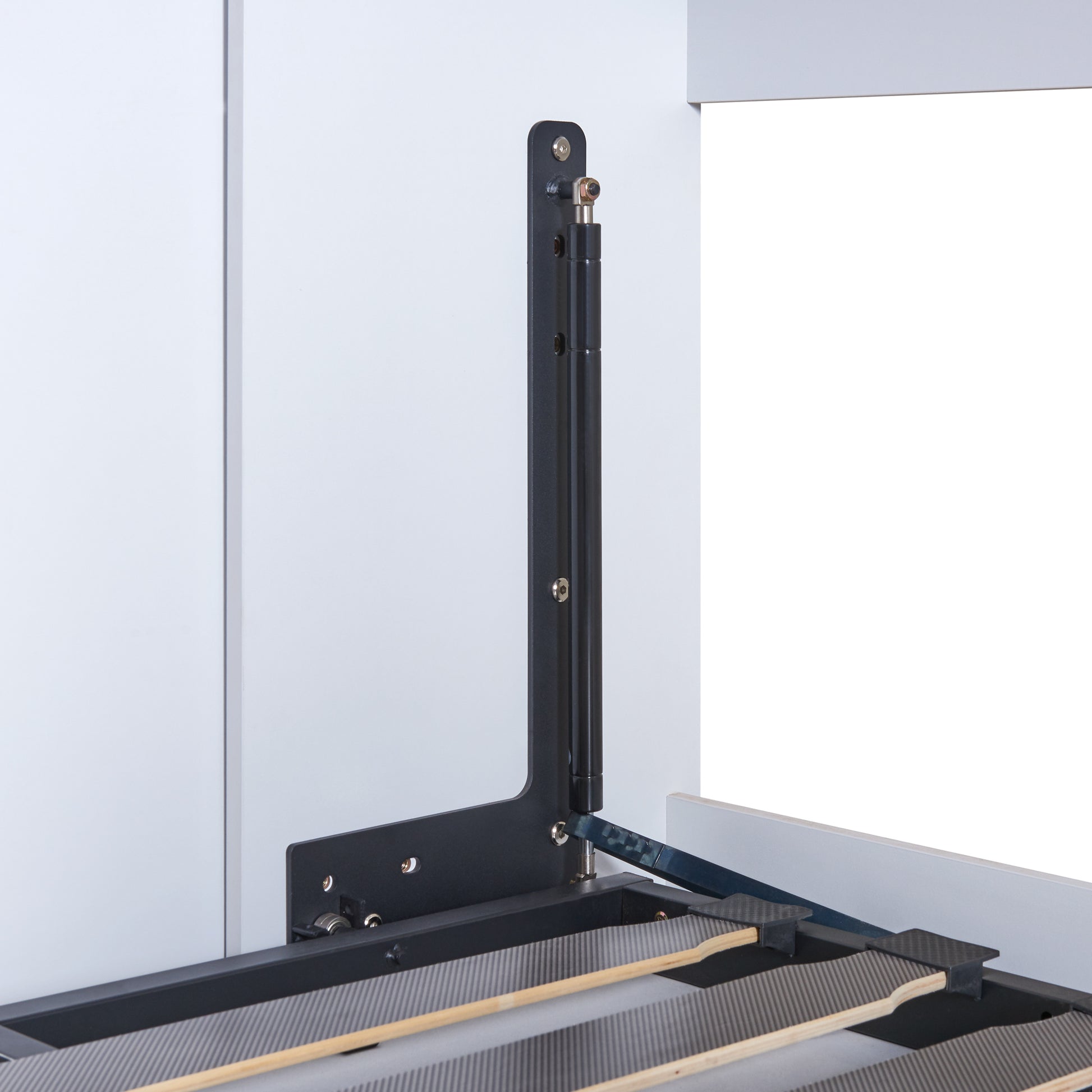 Twin Size Murphy Bed With Open Shelves And Storage Drawers,Built In Wardrobe And Table, White Twin White Solid Wood Mdf