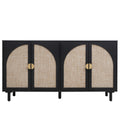 4 Door Cabinet, Suitable For Bedroom, Living Room, Study Black Mdf