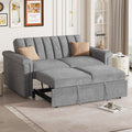 Convertible Soft Cushion Sofa Pull Bed ,For Two People To Sit On Gray Polyester