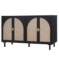 4 Door Cabinet, Suitable For Bedroom, Living Room, Study Black Mdf