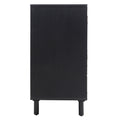 4 Door Cabinet, Suitable For Bedroom, Living Room, Study Black Mdf