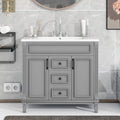 36'' Bathroom Vanity With Top Sink, Modern Bathroom Storage Cabinet With 2 Soft Closing Doors And 2 Drawers, Single Sink Bathroom Vanity Grey Bathroom Mdf