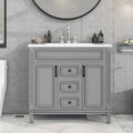 36'' Bathroom Vanity With Top Sink, Modern Bathroom Storage Cabinet With 2 Soft Closing Doors And 2 Drawers, Single Sink Bathroom Vanity Grey Bathroom Mdf