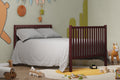 5 In 1 Convertible Crib, Converts From Baby Crib To Toddler Bed, Fits Standard Full Size Crib Mattress ,Easy To Assemble 53*29*9 Inches Espresso Espresso Classic Pine Wood