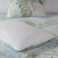 5 Piece Cotton Duvet Cover Set With Throw Pillow Blue Cotton
