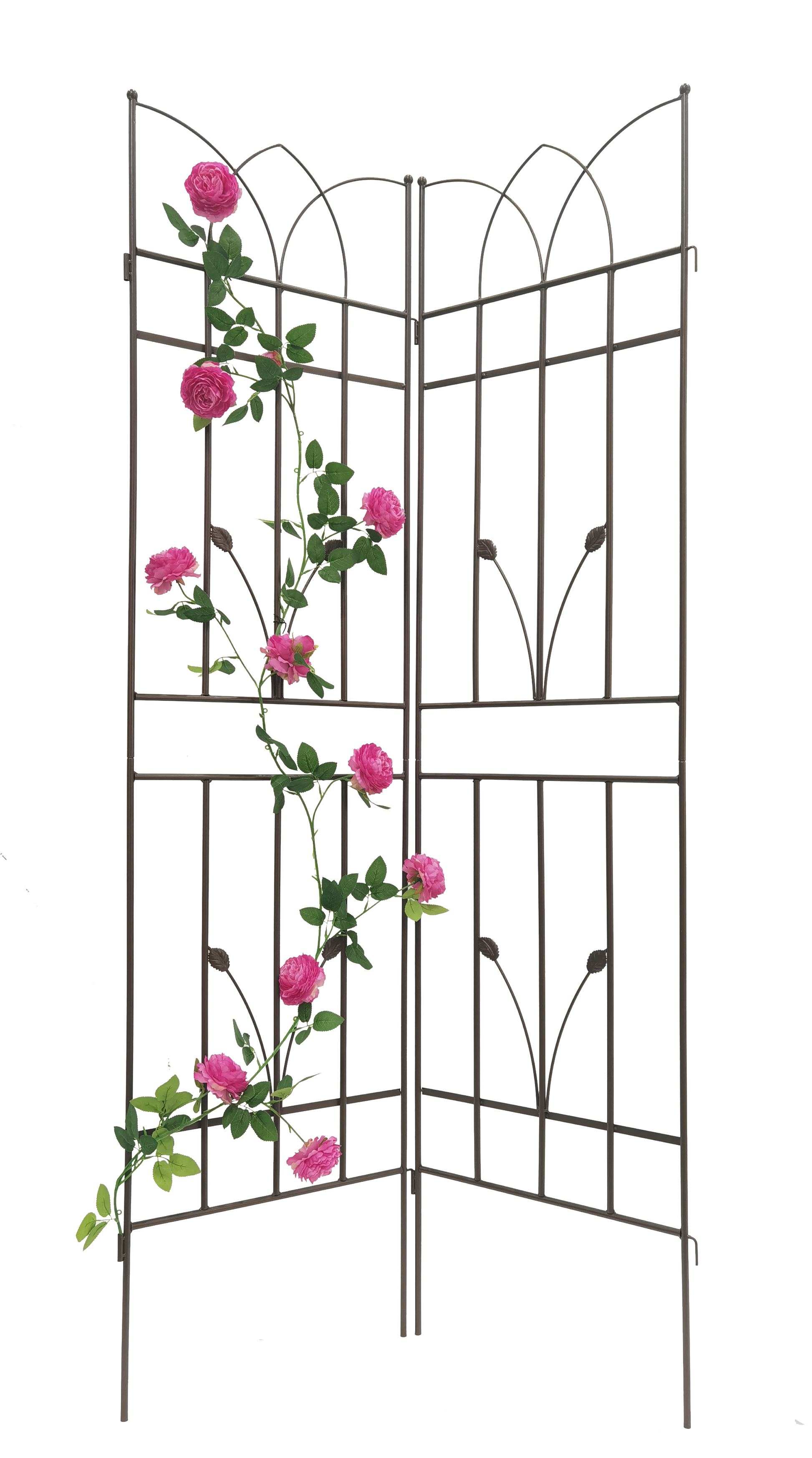 2 Pack Metal Garden Trellis 71" X 17.7" Rustproof Trellis For Climbing Plants Outdoor Flower Support Brown Brown Iron