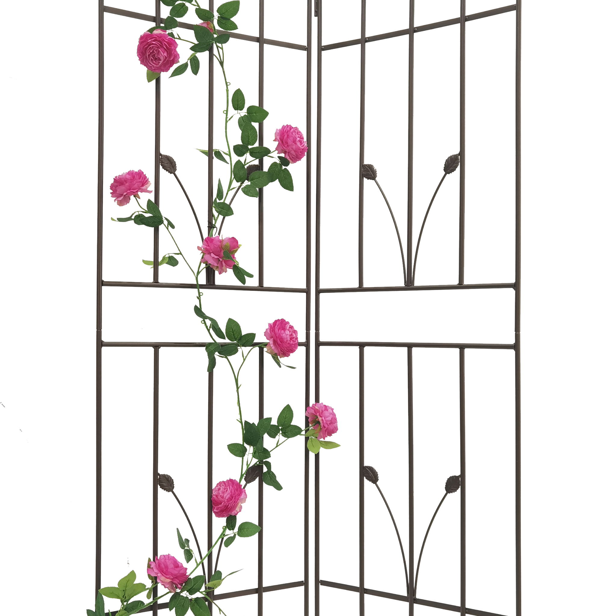 4 Pack Metal Garden Trellis 71" X 17.7" Rustproof Trellis For Climbing Plants Outdoor Flower Support Brown Brown Iron