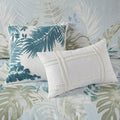 5 Piece Cotton Duvet Cover Set With Throw Pillow Blue Cotton