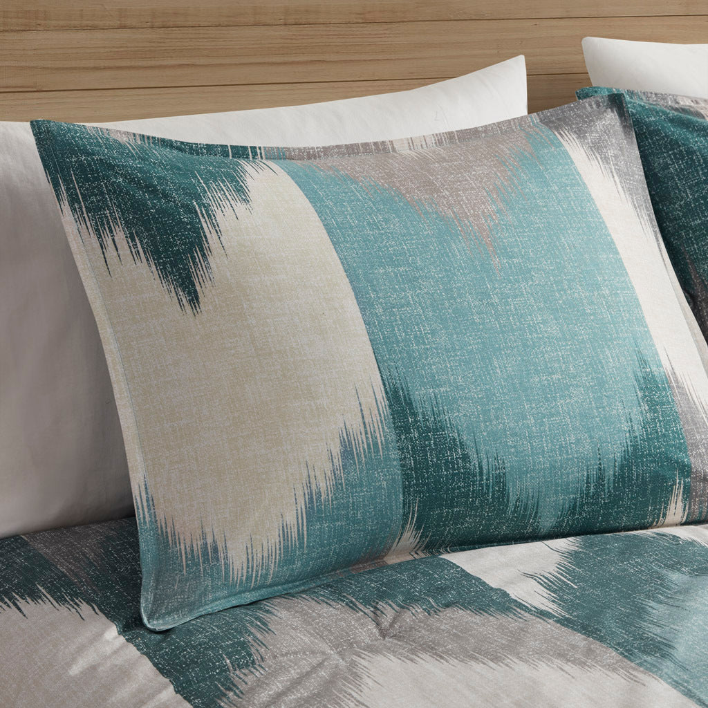 3 Piece Comforter Mini Set Aqua Polyester