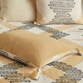 3 Piece Cotton Comforter Set Yellow Cotton