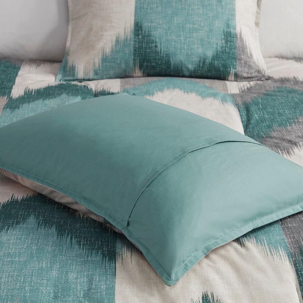 3 Piece Comforter Mini Set Aqua Polyester