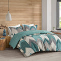 3 Piece Comforter Mini Set Aqua Polyester