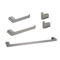 5 Piece Bathroom Hardware Set Gunmetal Stainless Steel