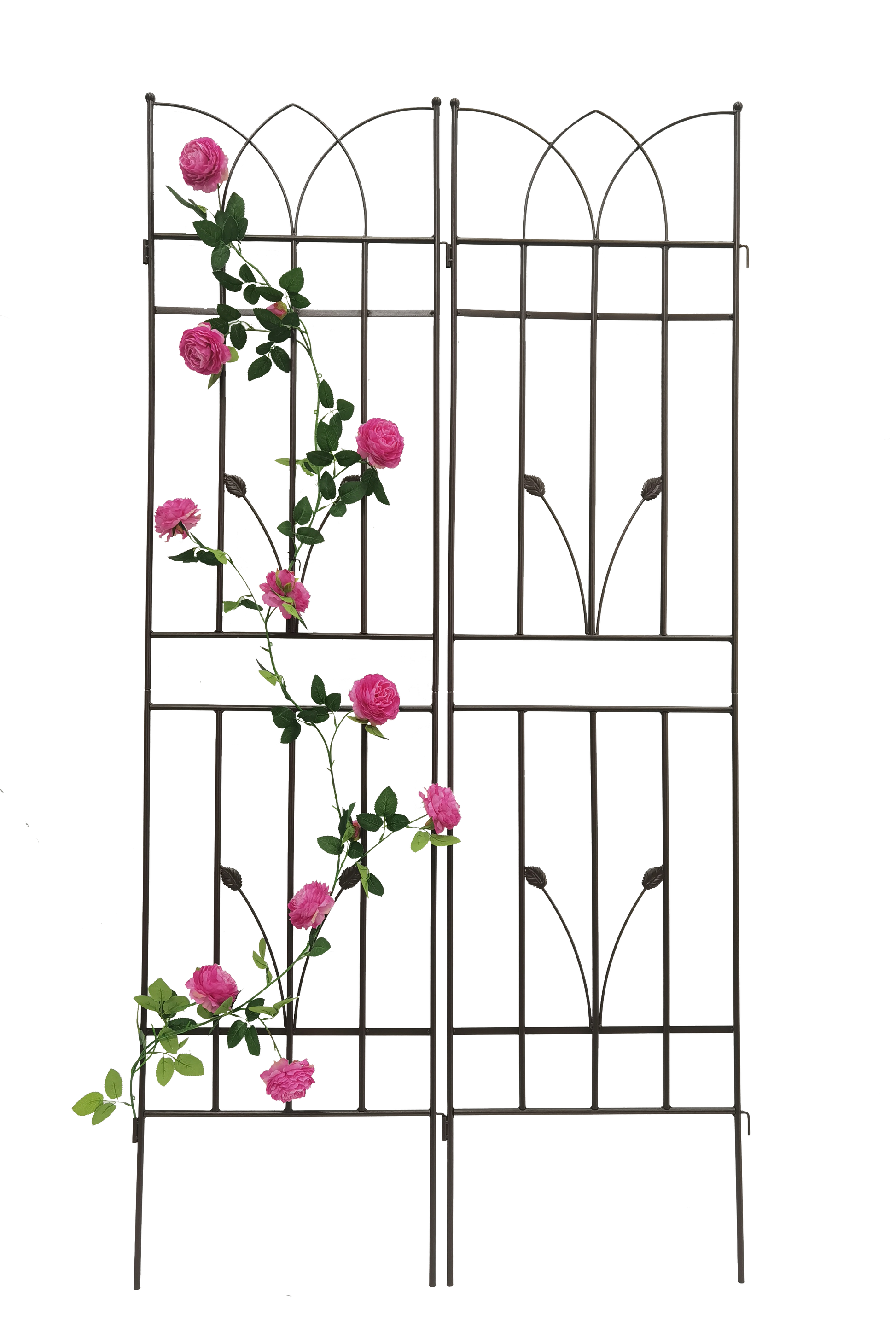 2 Pack Metal Garden Trellis 71" X 17.7" Rustproof Trellis For Climbing Plants Outdoor Flower Support Brown Brown Iron