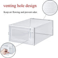 Foldable Shoe Box Stackable Clear Shoe Storage Box Storage Bins Shoe Container Organizer 8 Pack White White Abs