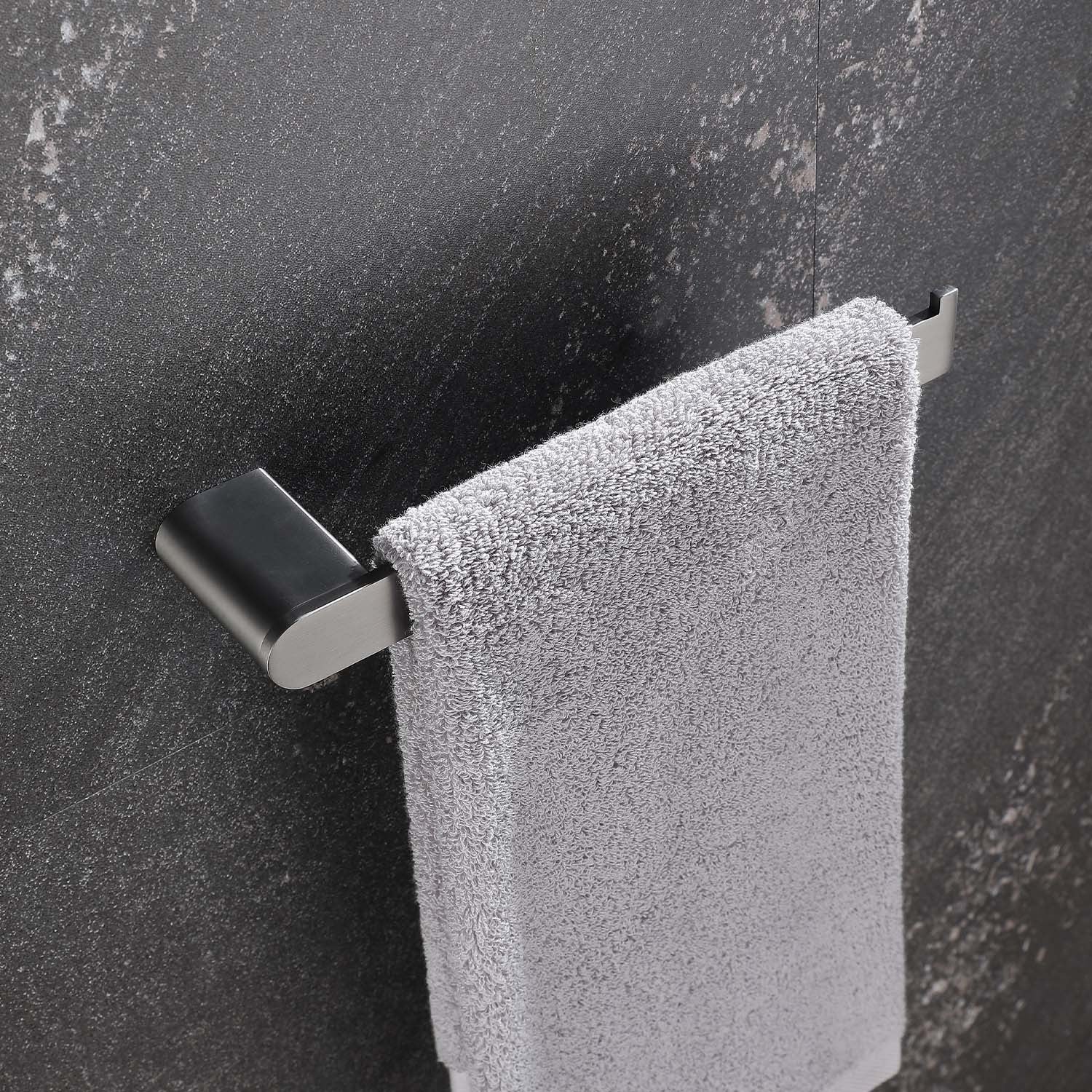 5 Piece Bathroom Hardware Set gunmetal-stainless steel