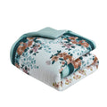 5 Piece Cotton Floral Comforter Set With Throw Pillows Teal Cotton