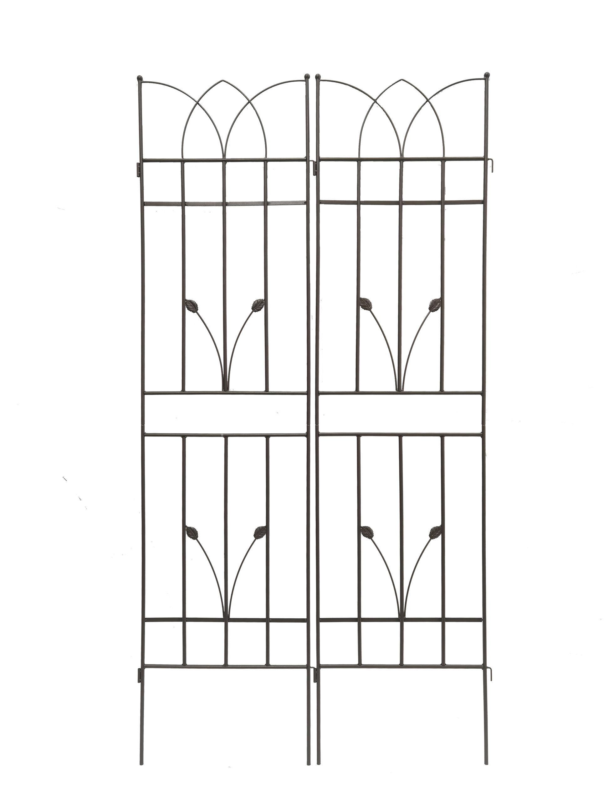 2 Pack Metal Garden Trellis 71" X 17.7" Rustproof Trellis For Climbing Plants Outdoor Flower Support Brown Brown Iron