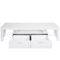 Led Tv Stand Modern Tv Stand With Storage Entertainment Center With Drawer Tv Cabinet For Up To 75 Inch For Gaming Living Room Bedroom White Particle Board