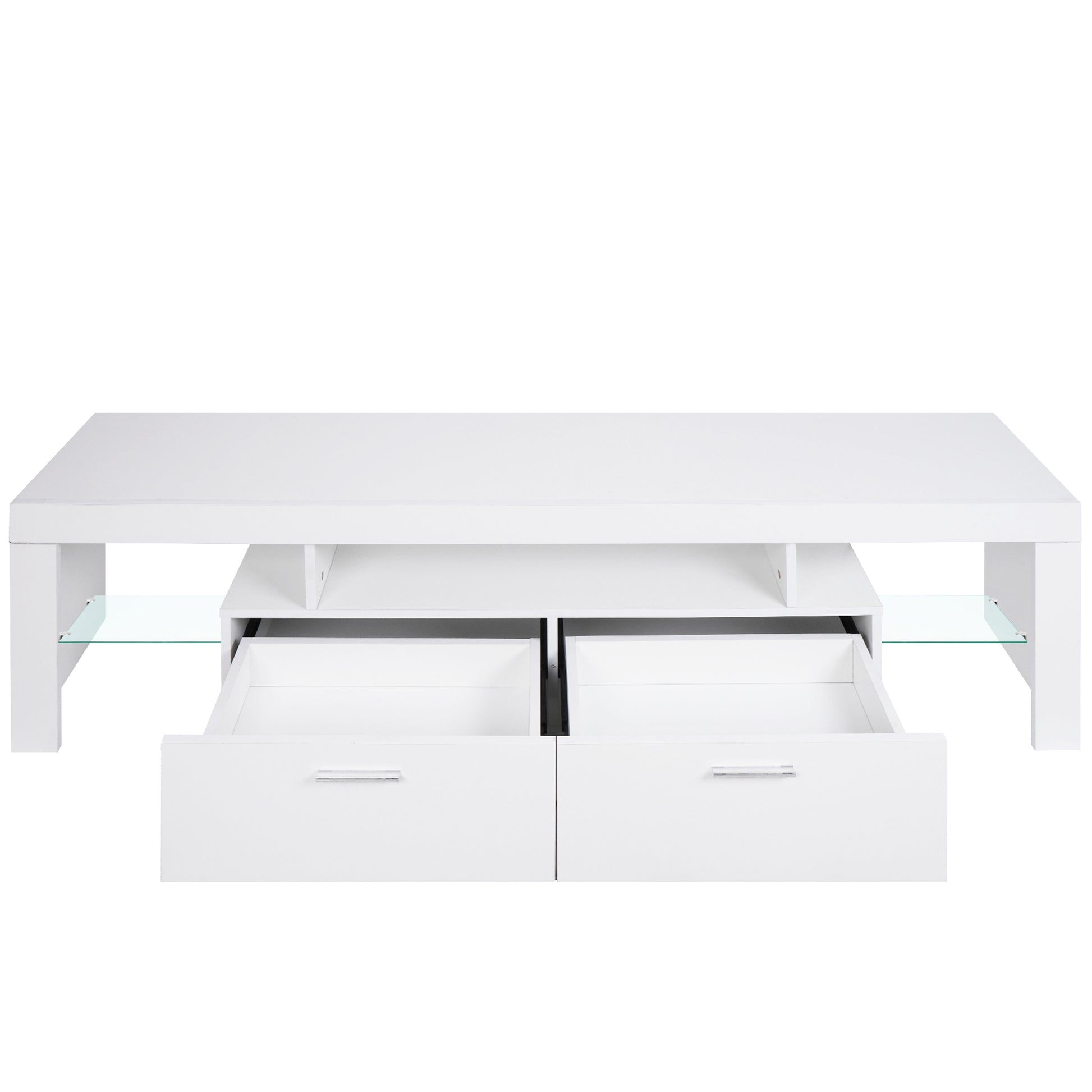 Led Tv Stand Modern Tv Stand With Storage Entertainment Center With Drawer Tv Cabinet For Up To 75 Inch For Gaming Living Room Bedroom White Particle Board