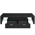 Led Tv Stand Modern Tv Stand With Storage Entertainment Center With Drawer Tv Cabinet For Up To 75 Inch For Gaming Living Room Bedroom Black Particle Board