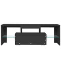 Tv Stand With Storage 43 Inch Led Modern Tv Media Console Entertainment Center With Drawer Tv Cabinet For Living Room Bedroom Black Particle Board