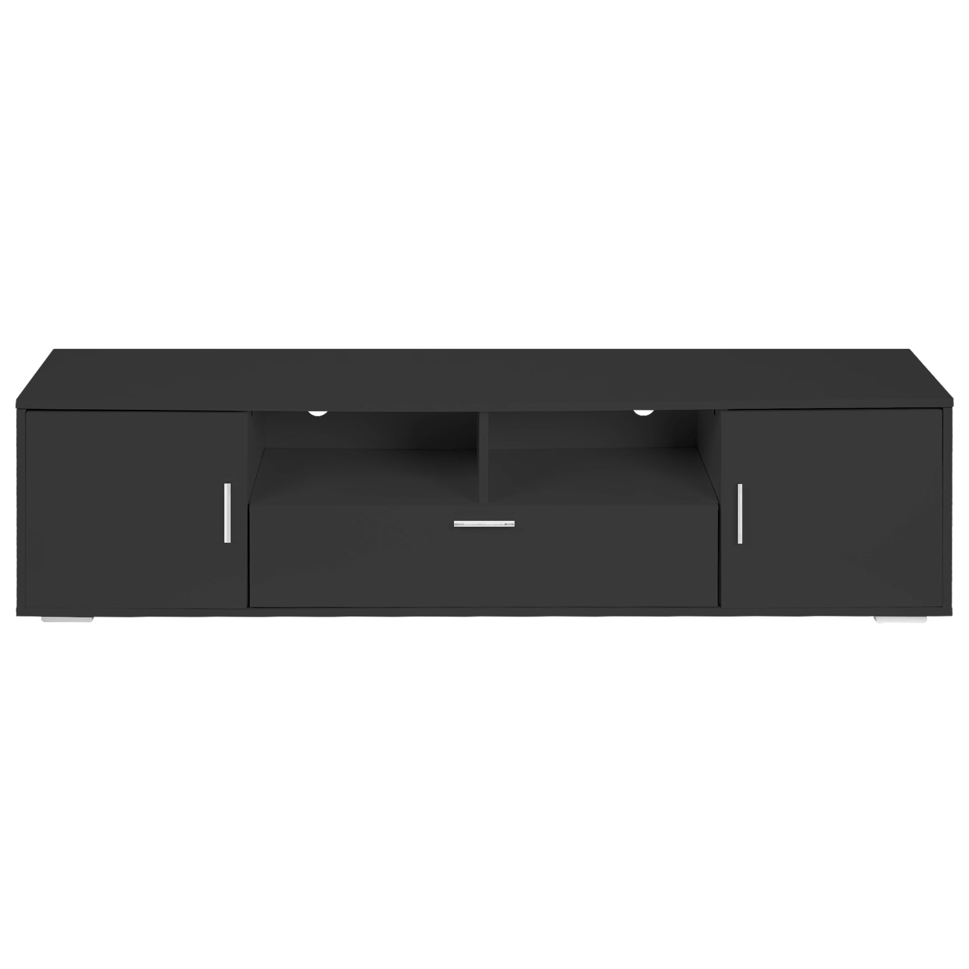 Modern Tv Stand With Led Lights Entertainment Center Tv Cabinet With Storage For Up To 75 Inch For Gaming Living Room Bedroom Black 70 79 Inches Particle Board