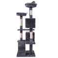 Cat Tree Cat Tower With Scratching Ball, Plush Cushion, Ladder And Condos For Indoor Cats, Gray Gray Wood Fabric