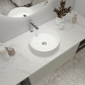 Ceramic Circular Vessel Bathroom Sink Art Sink Baa0014012Oo White Line Bathroom Ceramic