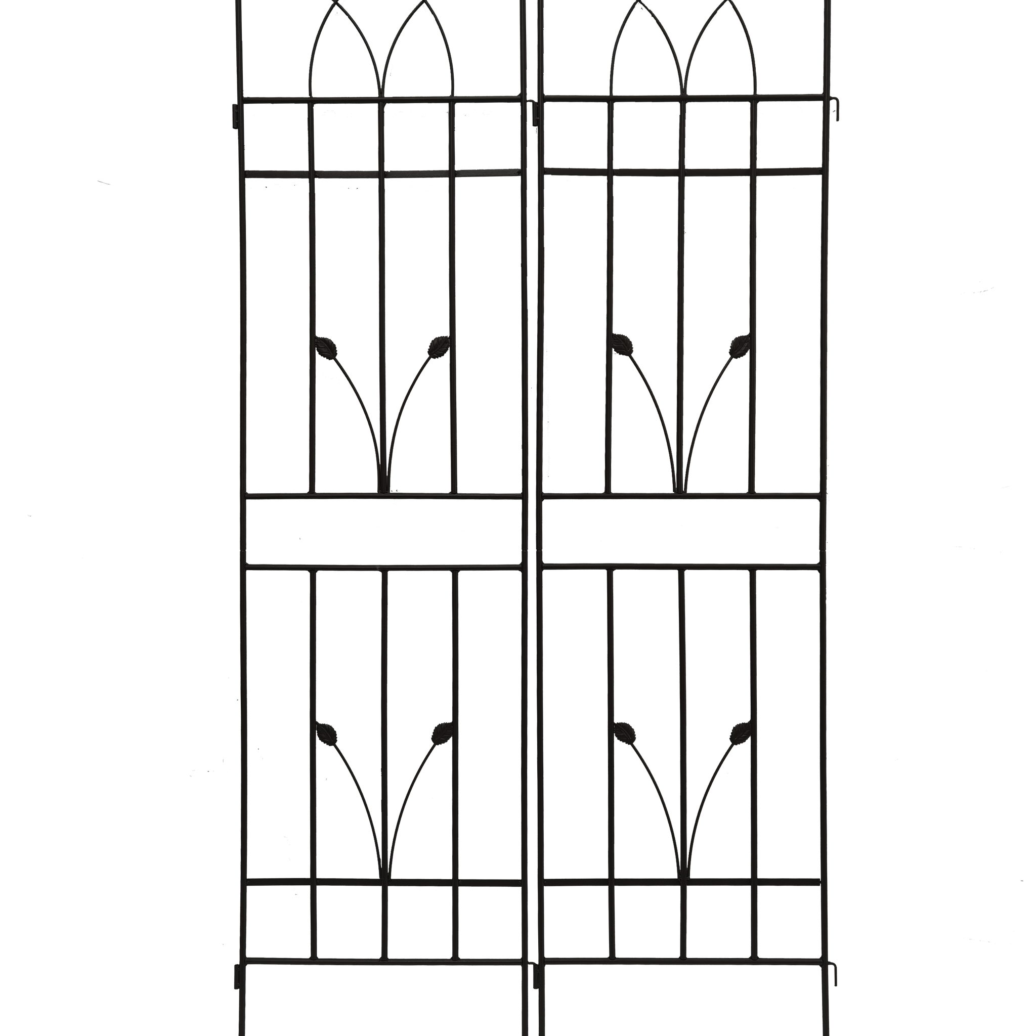 2 Pack Metal Garden Trellis 71" X 17.7" Rustproof Trellis For Climbing Plants Outdoor Flower Support Black Black Iron