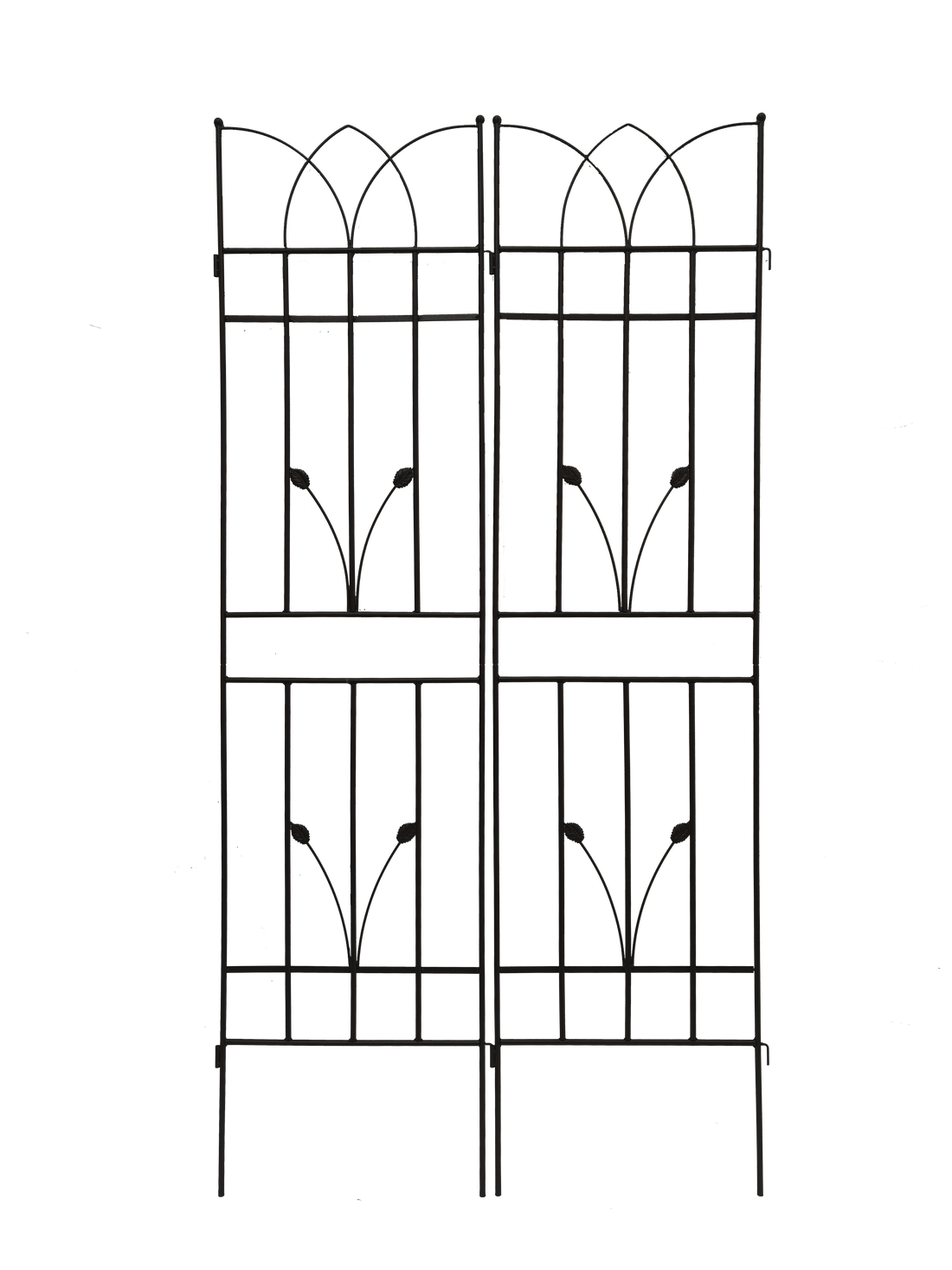 2 Pack Metal Garden Trellis 71" X 17.7" Rustproof Trellis For Climbing Plants Outdoor Flower Support Black Black Iron