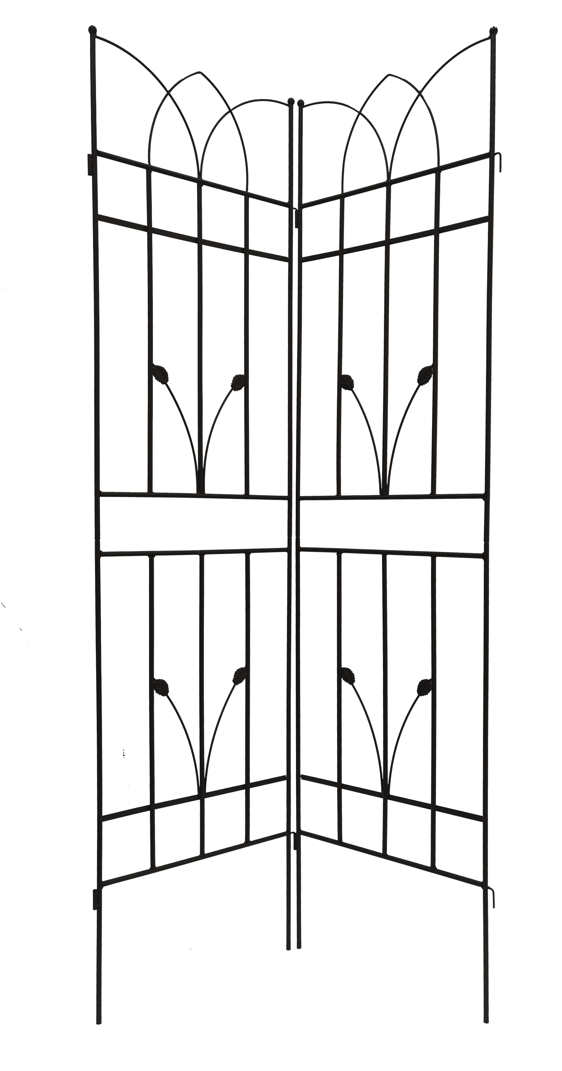 2 Pack Metal Garden Trellis 71" X 17.7" Rustproof Trellis For Climbing Plants Outdoor Flower Support Black Black Iron