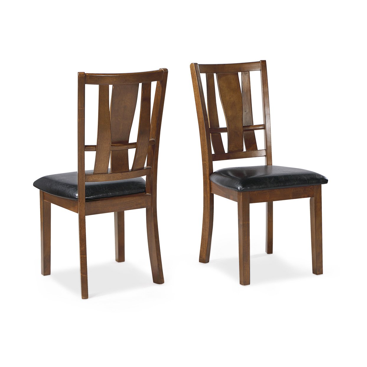 6 Piece Dining Set With Bench, Brown Cherry Brown Rubber Wood