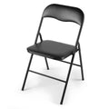 Plastic Folding Chair, Party Chairs 6 Pack, Stackable Indoor Outdoor Chair 300 Lbs Capacity, For Wedding Backyard Events Meeting House Festivals Dinner, Black Black Steel