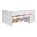 Twin Size Daybed With Drawers And Shelves, White White Solid Wood