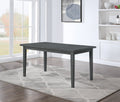 6 Piece Dining Set With Bench, Gray Gray Rubber Wood