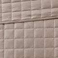 8 Piece Comforter And Quilt Set Collection Taupe Polyester