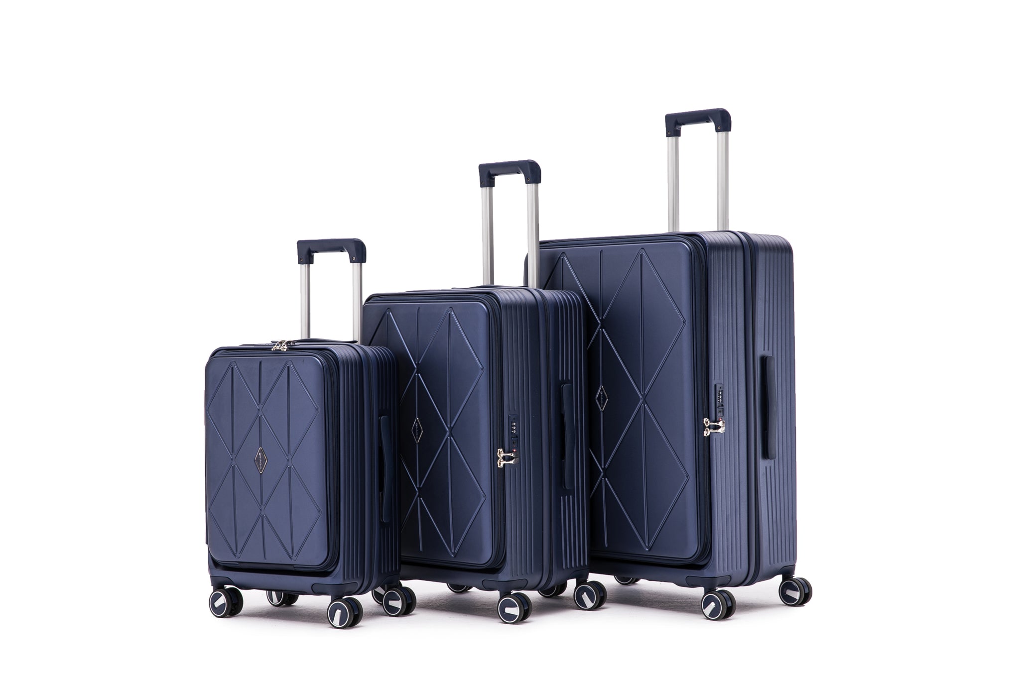 Luggage Sets 3 Piece 20 24 28 , Expandable Carry On navy blue-pc