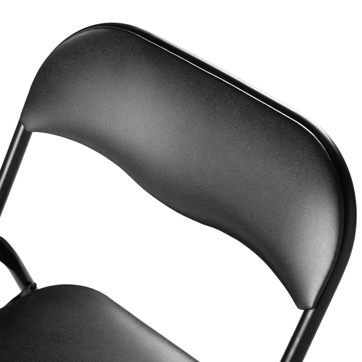 Plastic Folding Chair, Party Chairs 6 Pack, Stackable Indoor Outdoor Chair 300 Lbs Capacity, For Wedding Backyard Events Meeting House Festivals Dinner, Black Black Steel