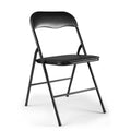 Plastic Folding Chair, Party Chairs 6 Pack, Stackable Indoor Outdoor Chair 300 Lbs Capacity, For Wedding Backyard Events Meeting House Festivals Dinner, Black Black Steel