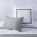 8 Piece Embroidered Comforter Set White Polyester