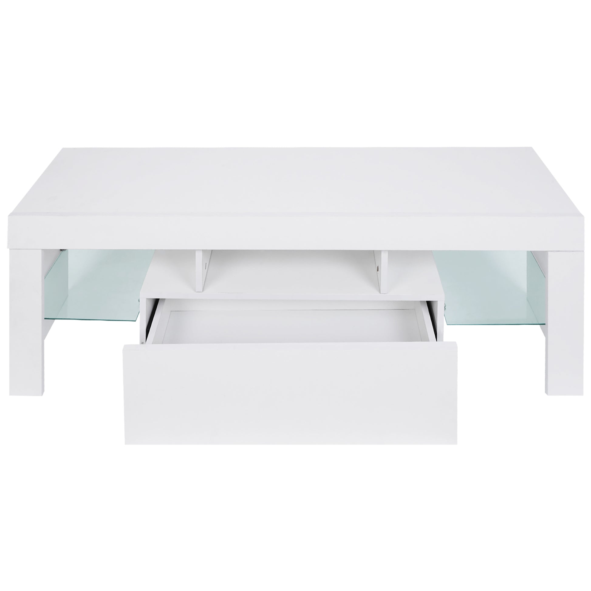 Tv Stand With Storage 43 Inch Led Modern Tv Media Console Entertainment Center With Drawer Tv Cabinet For Living Room Bedroom White Particle Board