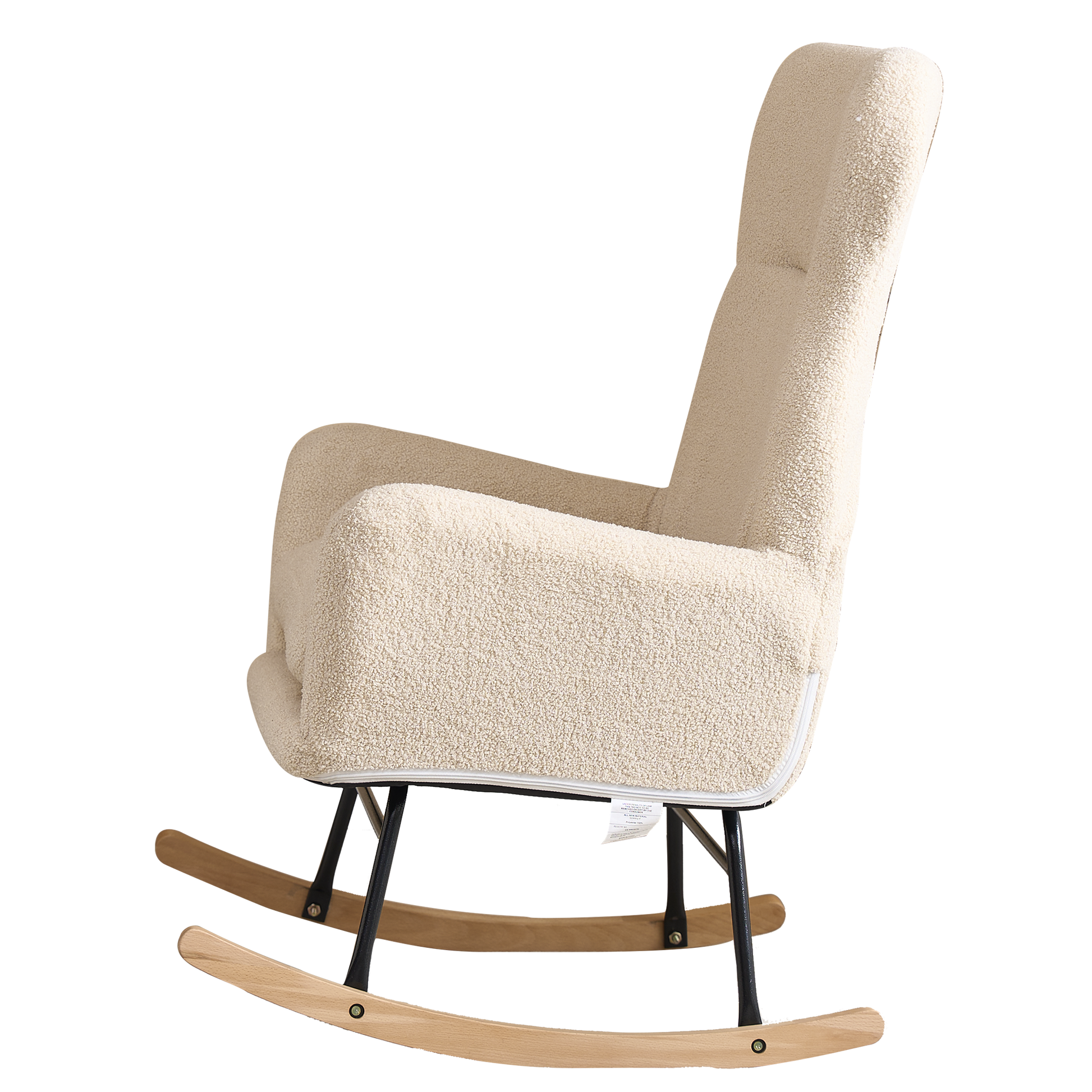 Modern Rocking Chair with High Backrest,Teddy
