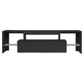 Led Tv Stand Modern Tv Stand With Storage Entertainment Center With Drawer Tv Cabinet For Up To 75 Inch For Gaming Living Room Bedroom Black Particle Board