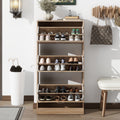 3 Drawer Shoe Storage Cabinet, 3 Tier Wood Shoe Rack Storage Organizer For Entryway Wood Particle Board