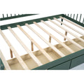 Full Size Daybed With Two Storage Drawers And Support Legs, Green Green Solid Wood Mdf