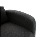 Modern Accent Rocking Chair Rocking Chair With Solid Wood Legs, Upholstered Nursery Glider Rocker, Comfy Armchair With Side Pocket, Living Room Lounge Arm Chair With High Backrest Dark Grey,Teddy Dark Grey White Primary Living Space Casual Foam Teddy