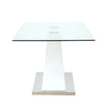 Modern Style Glass Table, Elegant Transparent Design, Durable Support Base, Solid, Selected Materials Made Of Furniture Display Fashion, Suitable For The Living Room Set Of 1 White Tempered Glass